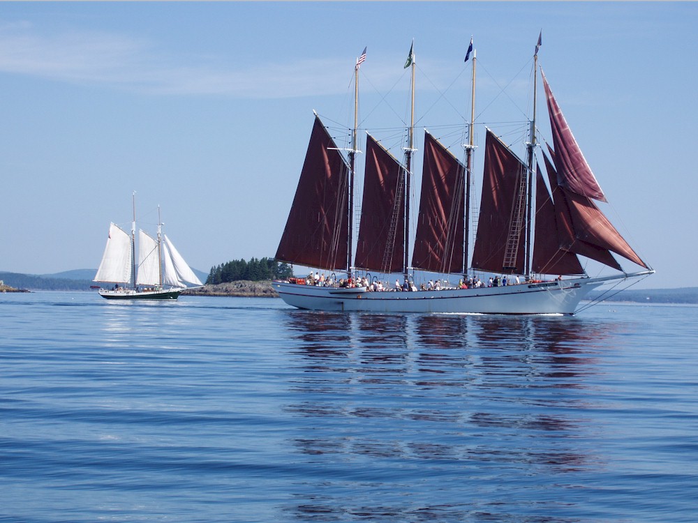 Two tall ship charter siliing vessel.